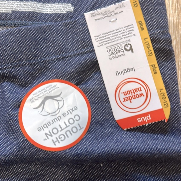 NWT WONDER NATION BLUE LEGGINGS SIZE L - Picture 3 of 3